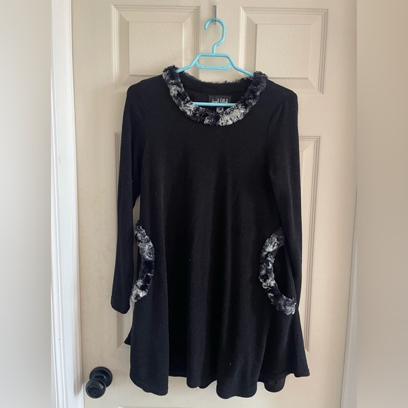 Joseph Ribkoff black tunic sweater top - Picture 1 of 2
